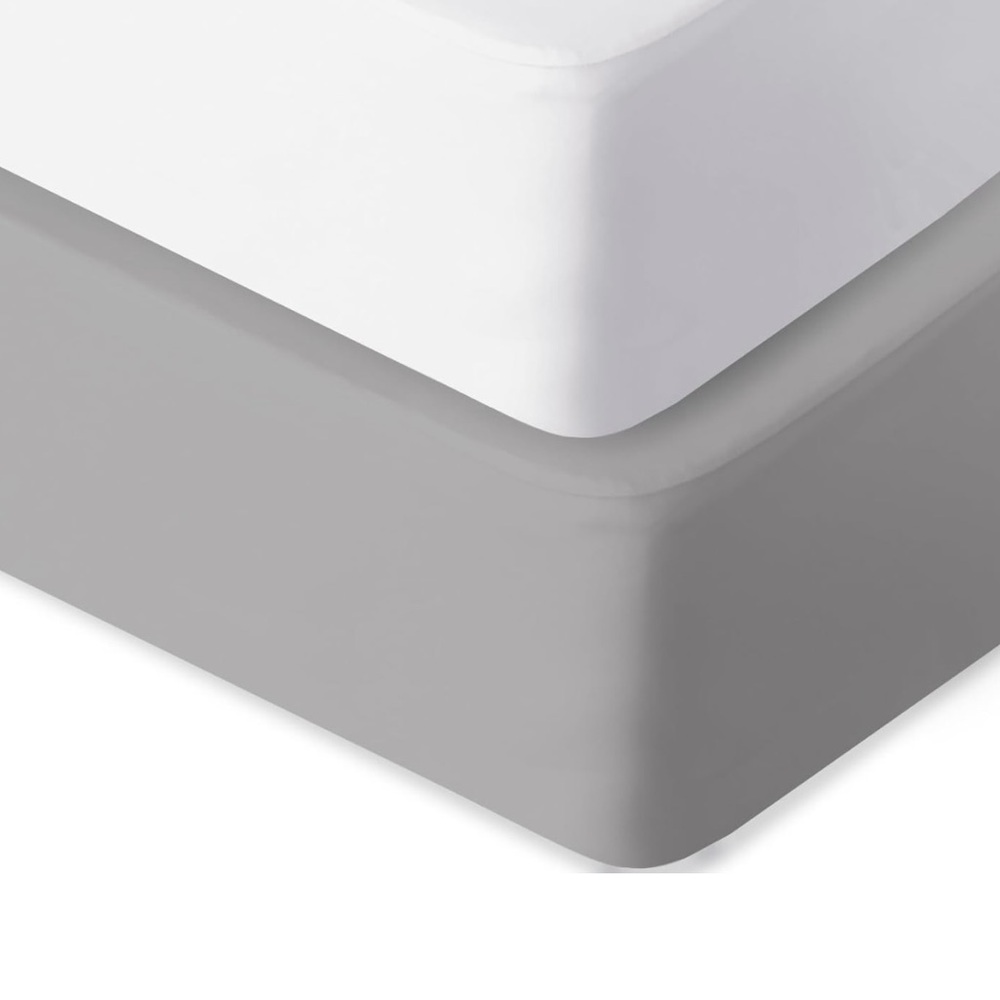 Like NEW, 2 Pack and Play Sheets, Waterproof, 38" X 26", one grey and one white